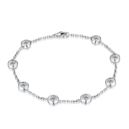 4.0mm D-Color Diamond-Like Gemstones Bracelet