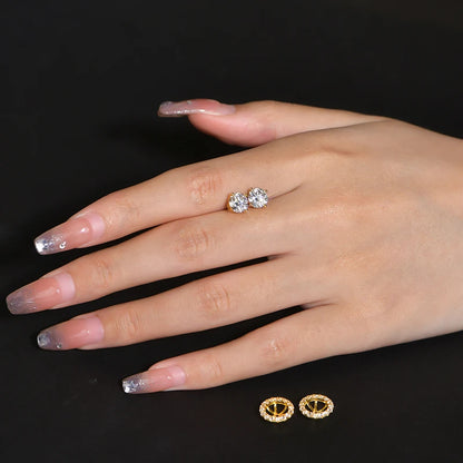 1.0 Carat D-Color Moissanite Detachable Stud Earrings