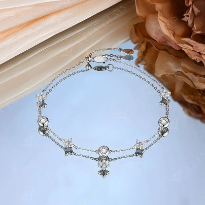 Classic Moissanite & Pearl Bracelet