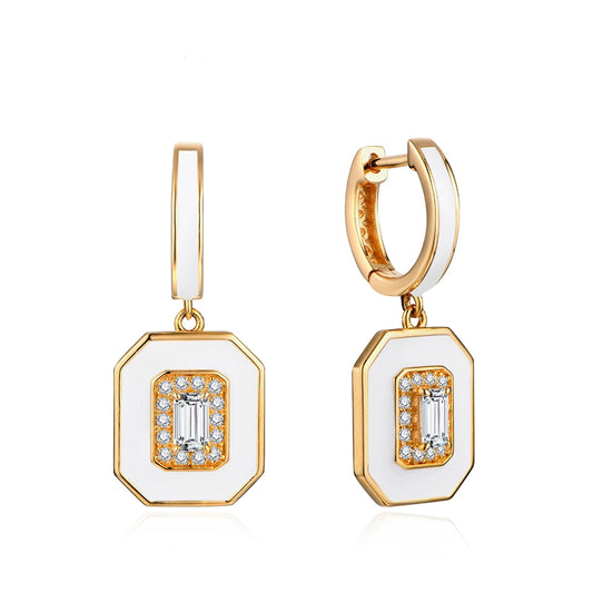 Octagon Cut 5×3mm Moissanite Stud Earrings