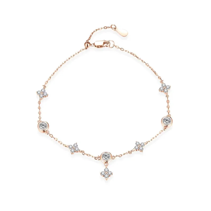 Classic Moissanite & Pearl Bracelet