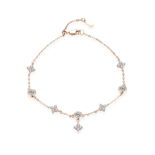 Classic Moissanite & Pearl Bracelet