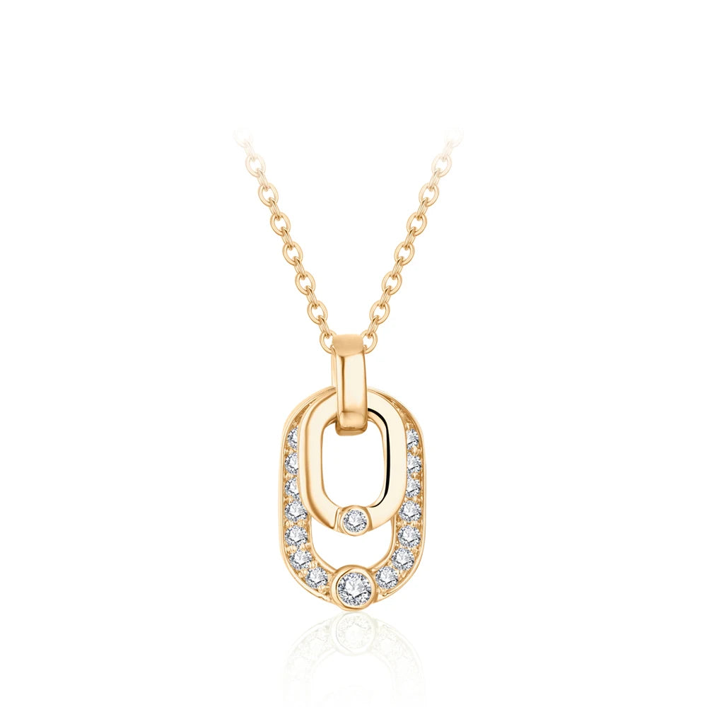 Luxury Round Cut 2.2mm Moissanite Pendant Necklace