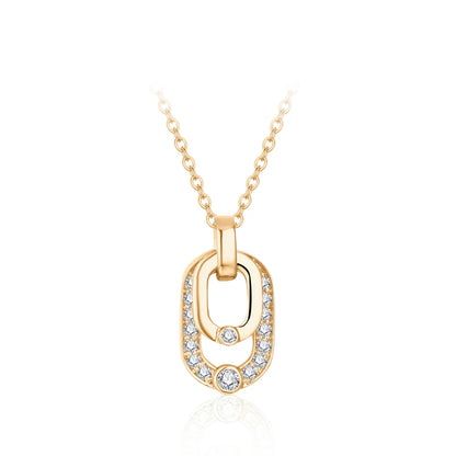 Luxury Round Cut 2.2mm Moissanite Pendant Necklace