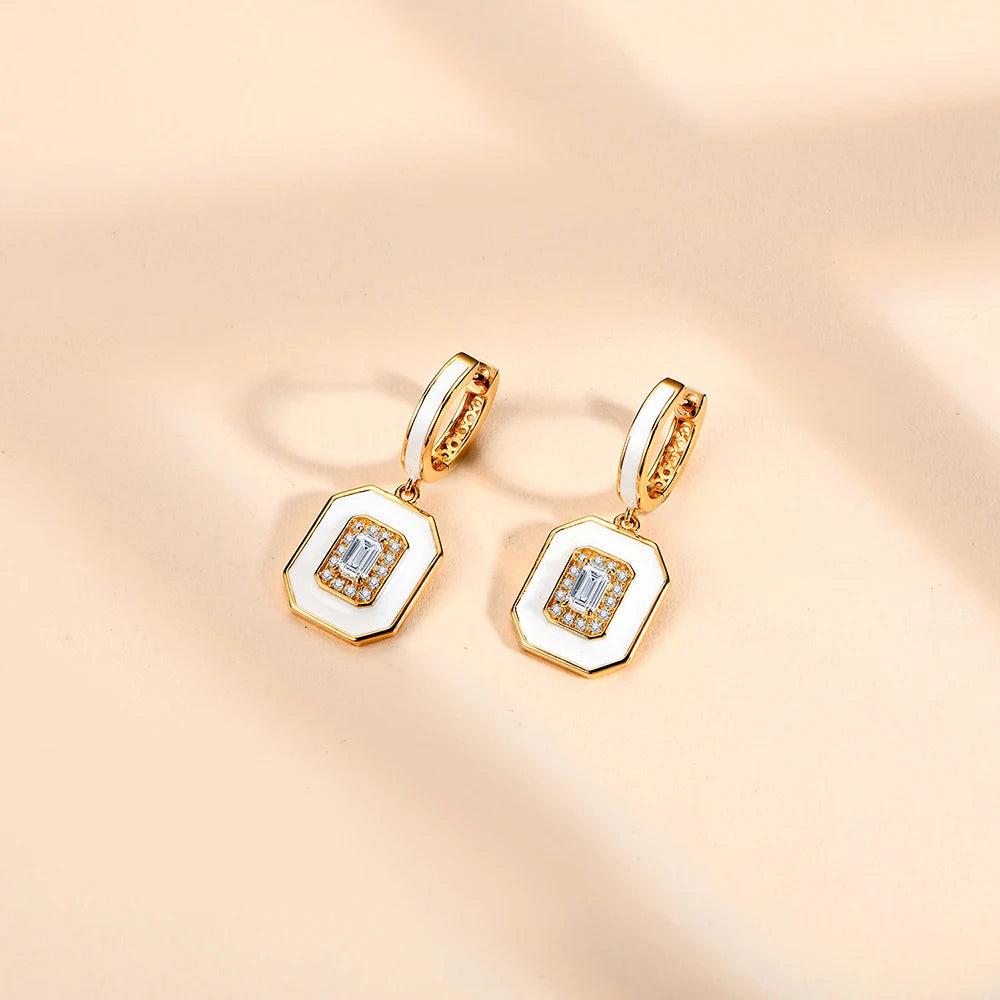 Octagon Cut 5×3mm Moissanite Stud Earrings