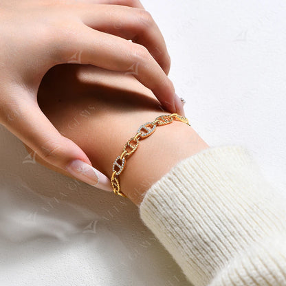 D VVS1 Color Moissanite Diamond Bracelet
