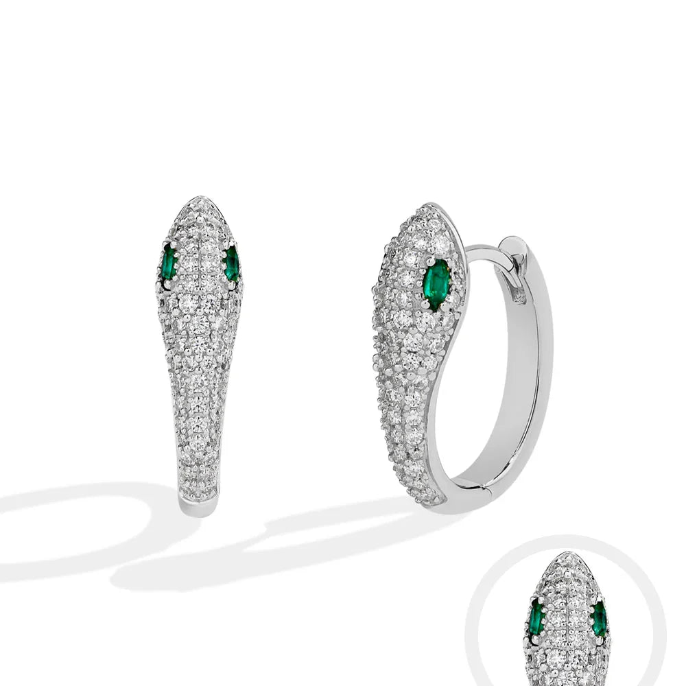 Women’s Moissanite Snake Stud Earrings